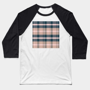 Cottagecore Aesthetic Iagan 1 Hand Drawn Textured Plaid Pattern Baseball T-Shirt